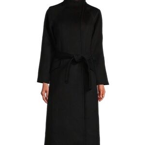 Antonio Melani black long tie front with buttons coat. Size 10.